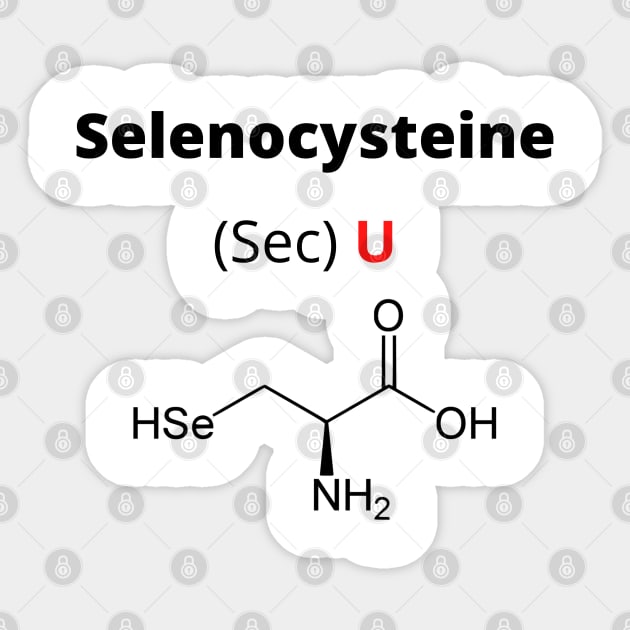 Amino acid selenocysteine Sticker by RedPOD